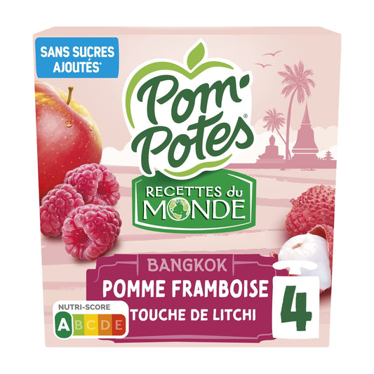 Compotes Recette Bangkok Pomme Framboise Litchi Sans Sucres Ajoutés POM'POTES