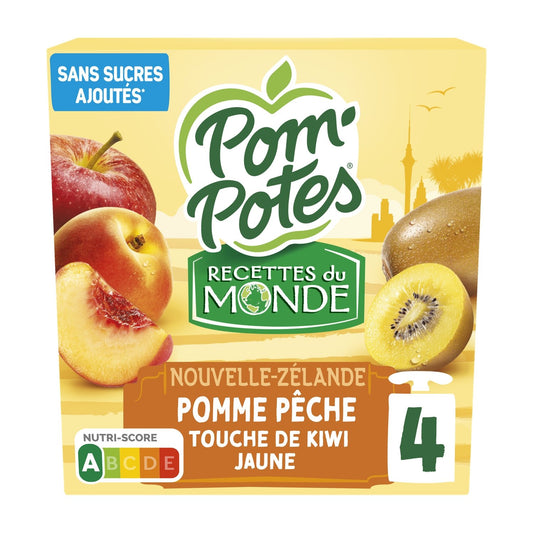 Compote Recette Nouvelle Zélande POM'POTES les 4 gourdes de 90g