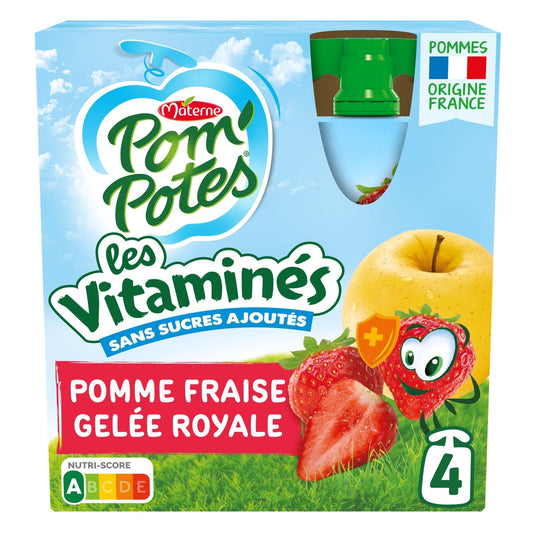 Apple Strawberry Compotes with Royal Jelly POM'POTES