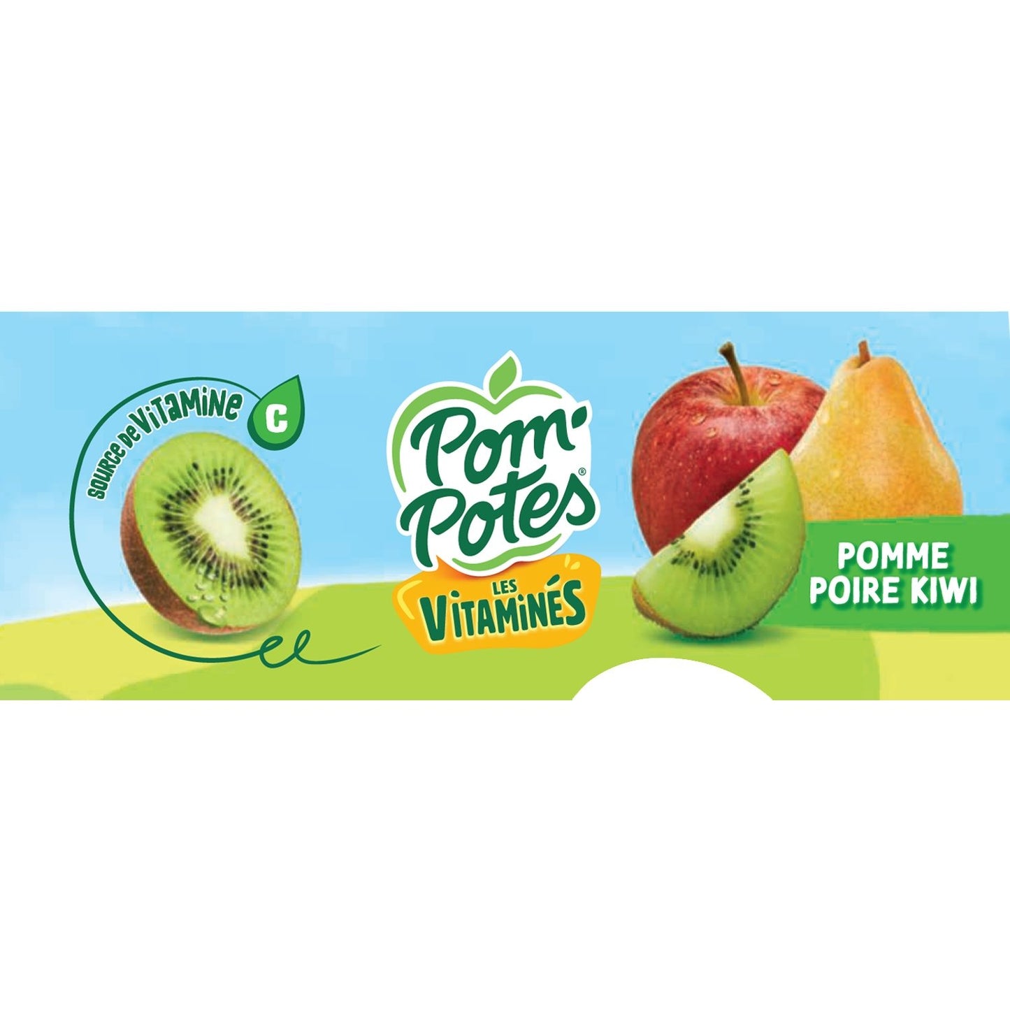 POM'POTES Vitamin-Filled Apple, Pear, and Kiwi Compotes with No Added Sugar