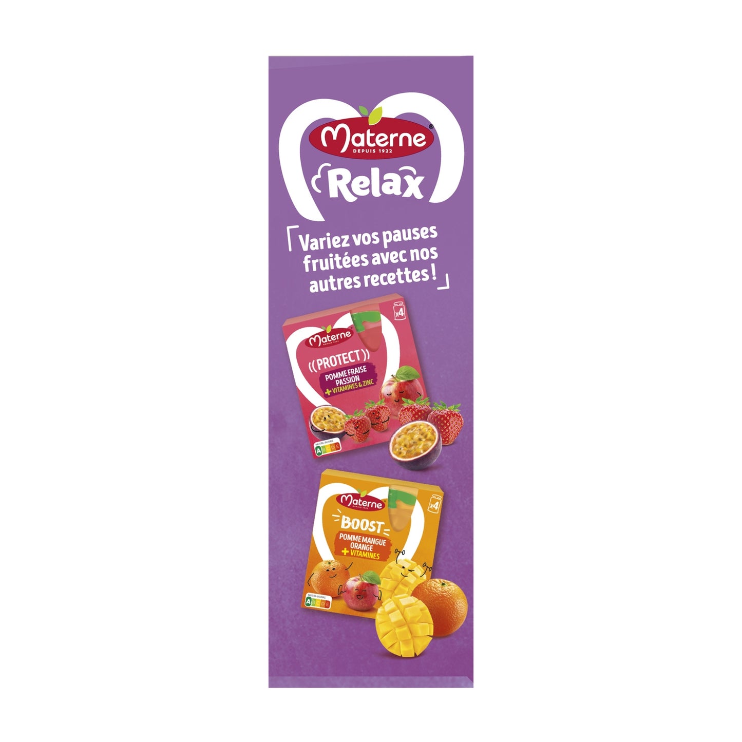 MATERNE Relax Apfel-Banane-Blaubeere + Magnesiumkompott ohne Zuckerzusatz