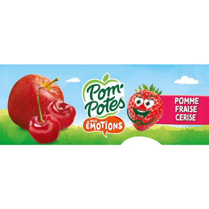 Compote émotion amoureux pomme fraise cerise POM'POTES 