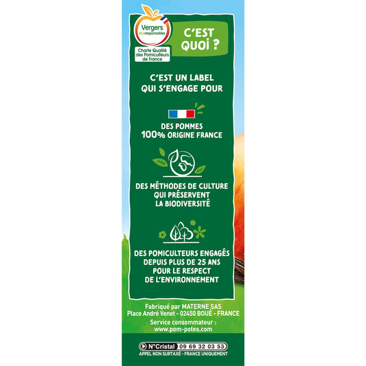 Compotes Compotes Gourdes SSA Pomme Vanille 4x90g POM'POTES 