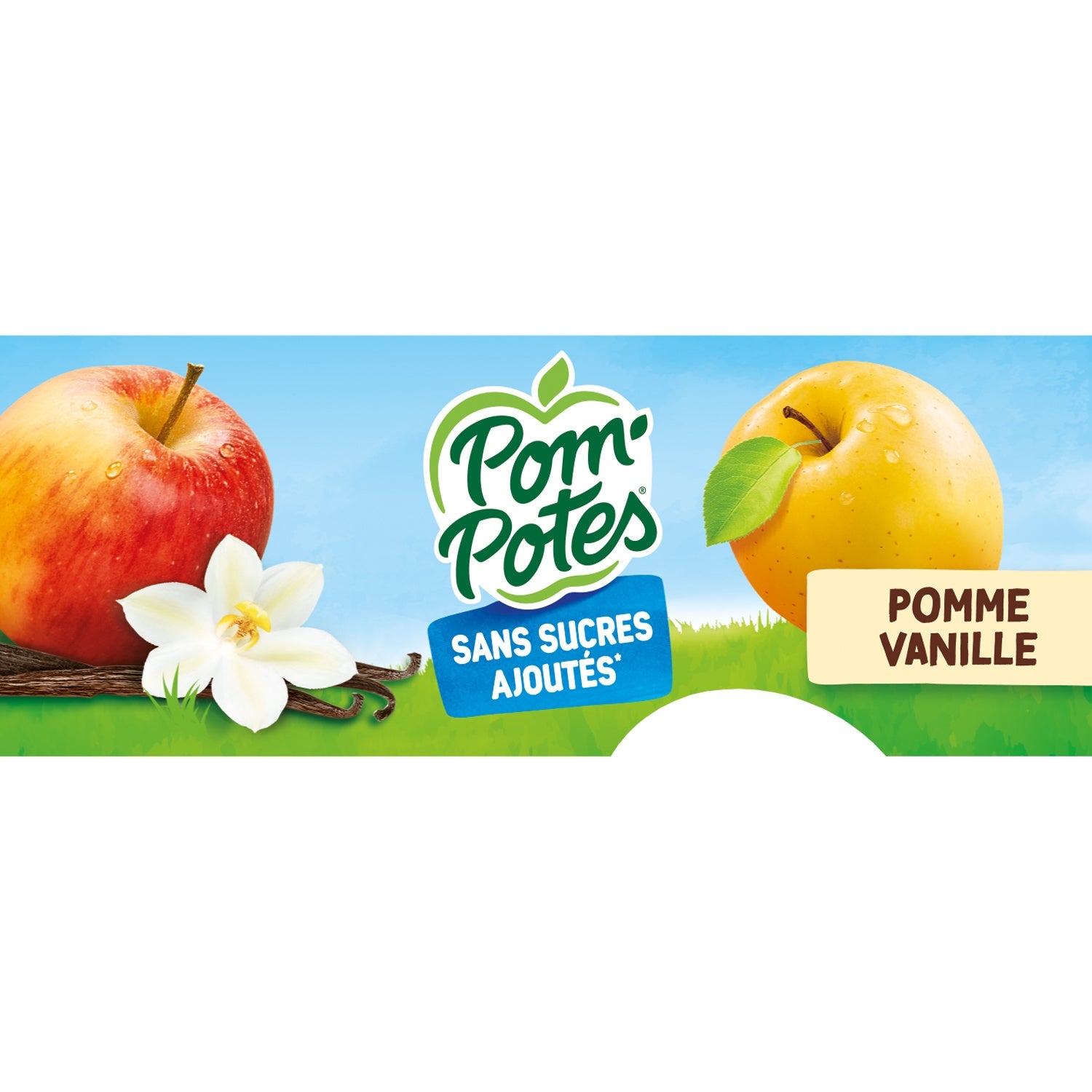Compotes Compotes Gourdes SSA Pomme Vanille 4x90g POM'POTES 