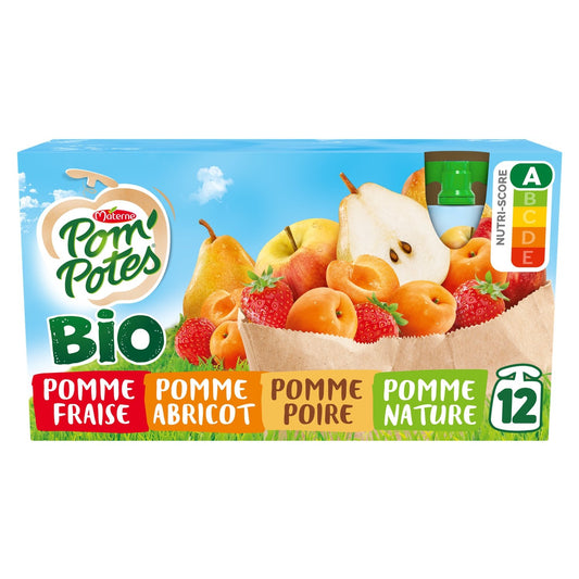 POM'POTES Organic Multi-Variety Compote with No Added Sugar