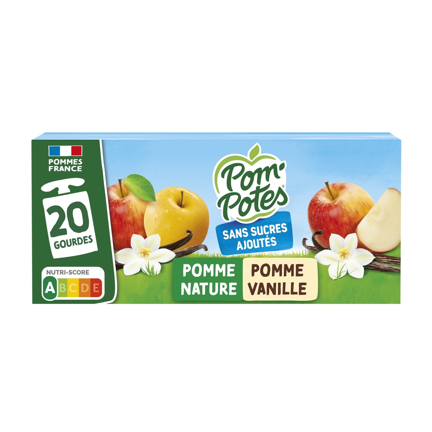 Compotes Pomme et Vanille Sans Sucre Ajoutés POM'POTES 