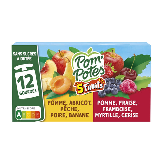 Apple and Red Fruit Compote &amp; Apple and Yellow Fruit Compote SSA POM'POTES