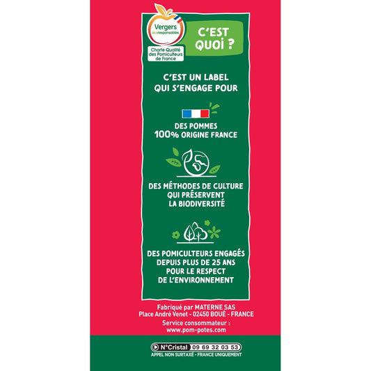 Compotes Battle2fruits Pomme Ananas Grenade, Framboise Mûre Sans Sucres Ajoutés POM'POTES