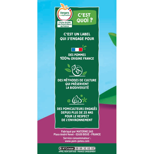 Compotes 5 Fruits Pomme Pêche de Vigne Prune Myrtille Mûre et Poire Pêche Blanche Banane Fruit du Dragon Sans Sucres Ajoutés POM'POTES