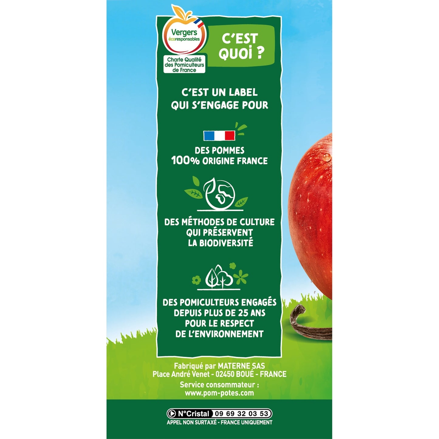 Compotes Gourdes SSA Pomme - Pomme Vanille POM'POTES 