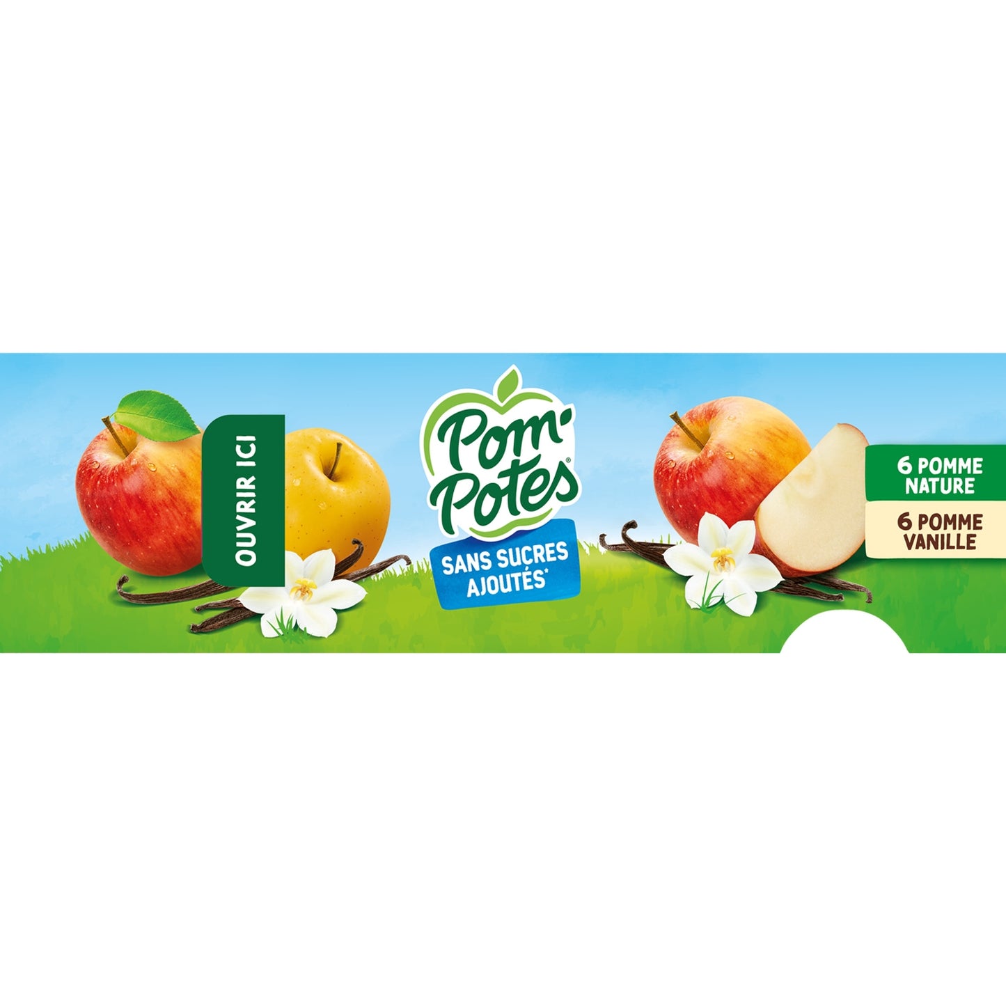 Compotes Gourdes SSA Pomme - Pomme Vanille POM'POTES 