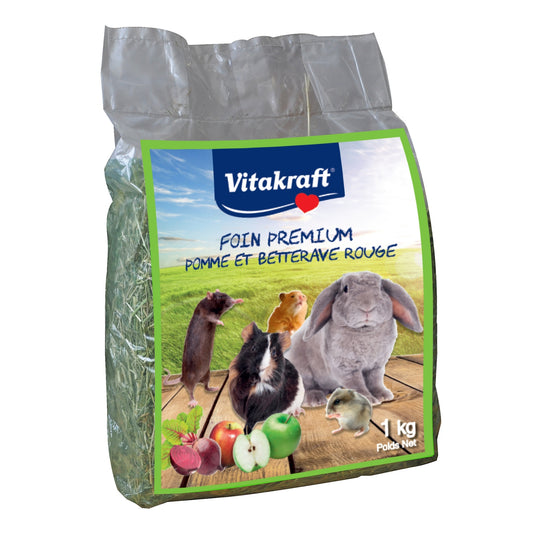 Foin Premium pour Rongeur Pomme Betterave Rouge VITAKRAFT