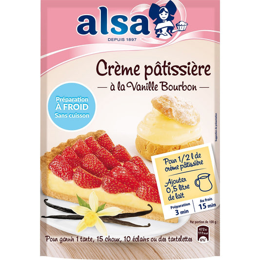 Préparation Crème Pâtissière Vanille ALSA le paquet de 125g