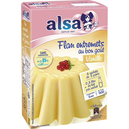 Préparation Flan Entremets Vanille ALSA la boite de 192 g