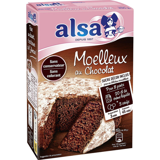 Préparation Gâteau Moelleux Chocolat ALSA la boite de 435 g