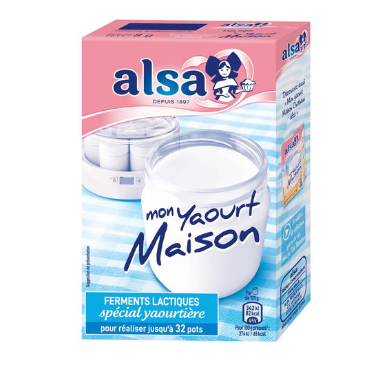 Ferment Lactiques Yaourt Maison Spécial Yaourtière ALSA les 4 sachets -8g