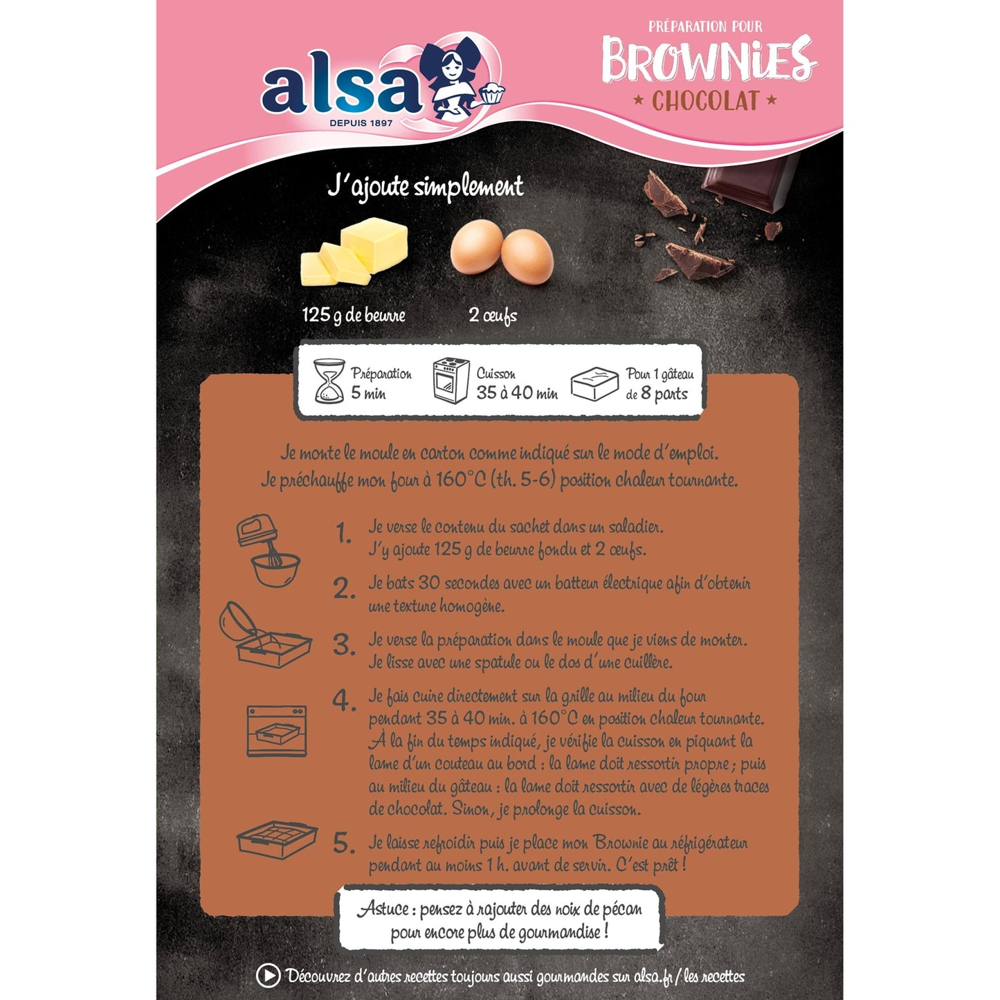 Préparation Brownie ALSA 