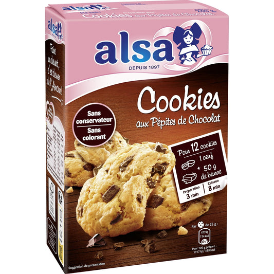 Préparation Cookies Pépites Chocolat ALSA le paquet de 240g