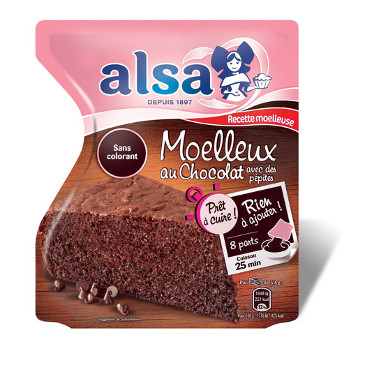 Préparation Gâteau Moelleux Chocolat ALSA le sachet de 500 g