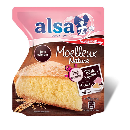 Préparation Gâteau Moelleux Nature ALSA le sachet de 500 g