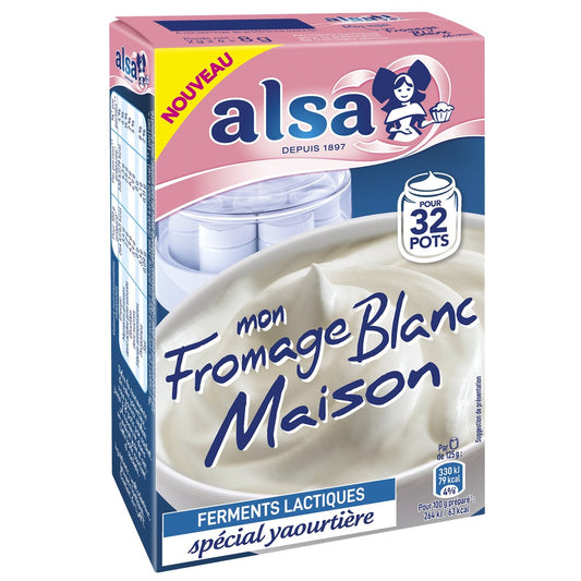 Ferment Lactiques Fromage Blanc Maison Spécial Yaourtière ALSA la boite de 4 sachets