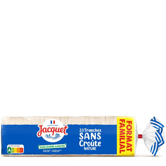 JACQUET Plain Sandwich Bread Without Crust Without Added Sugar