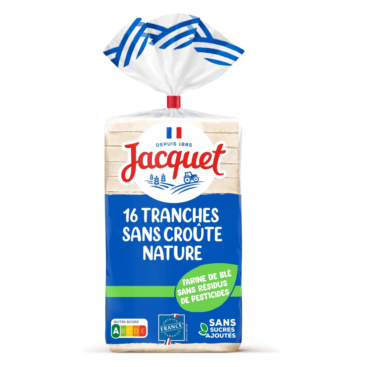 Pain de Mie Sans Croûte Nature Sans sucres ajoutés JACQUET 