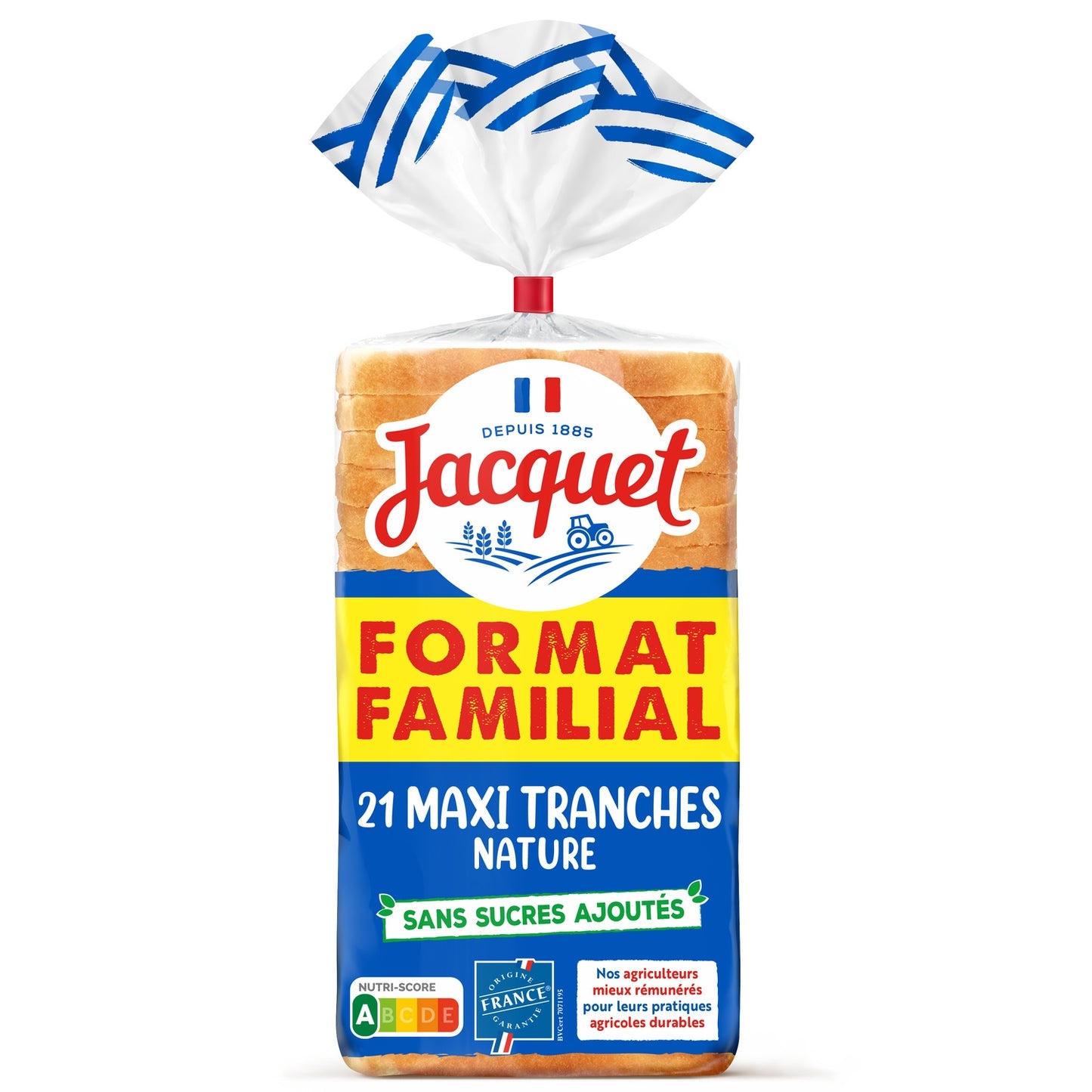 JACQUET Plain Sandwich Bread with No Added Sugar