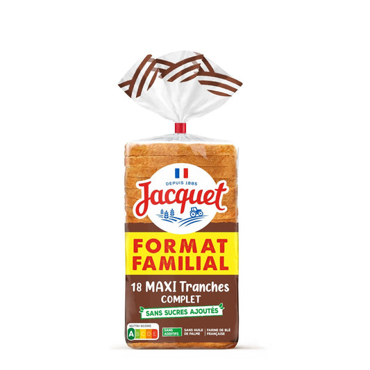 JACQUET Wholemeal Sandwich Bread with No Added Sugar