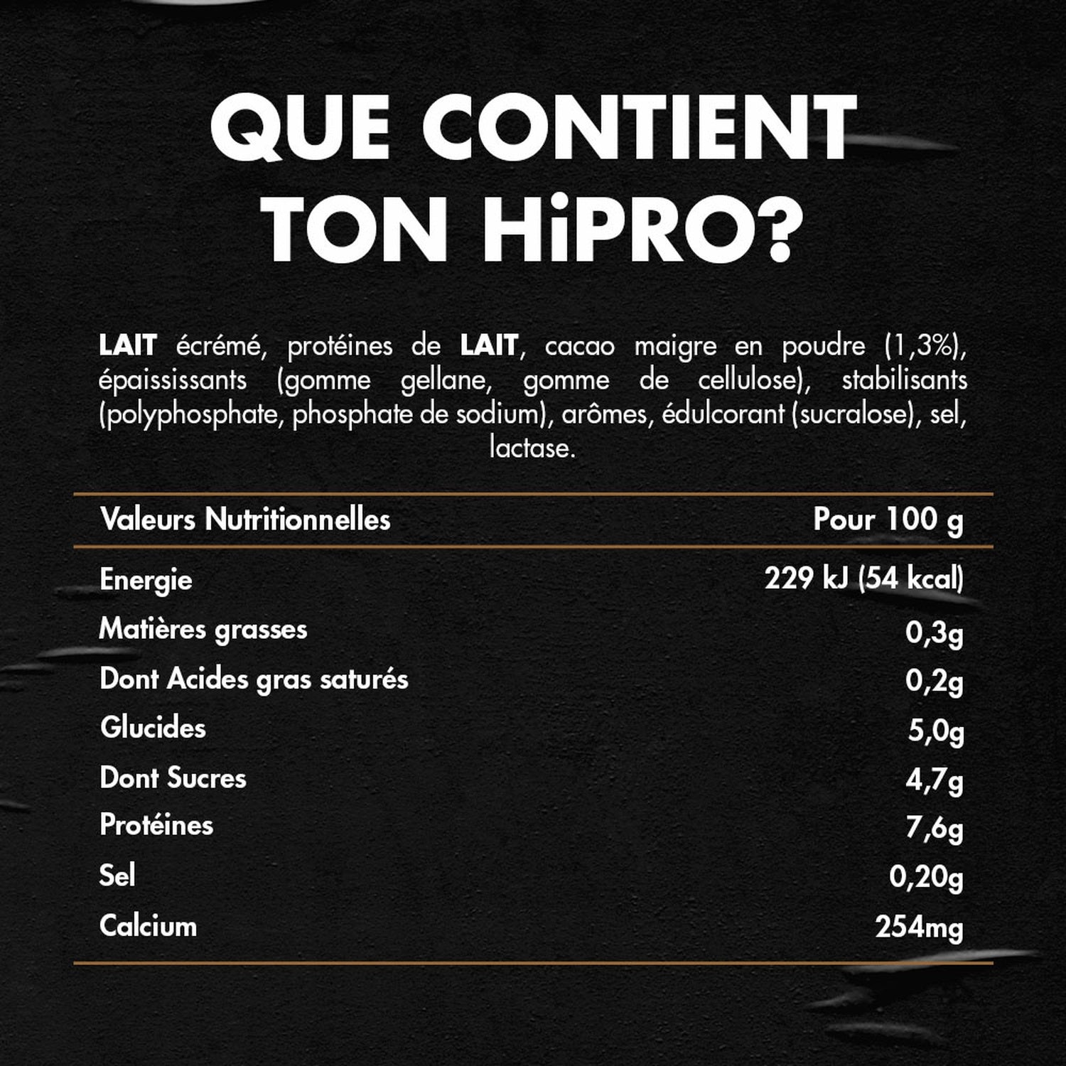 Yaourt à boire chocolat protéiné 0% MG HIPRO 