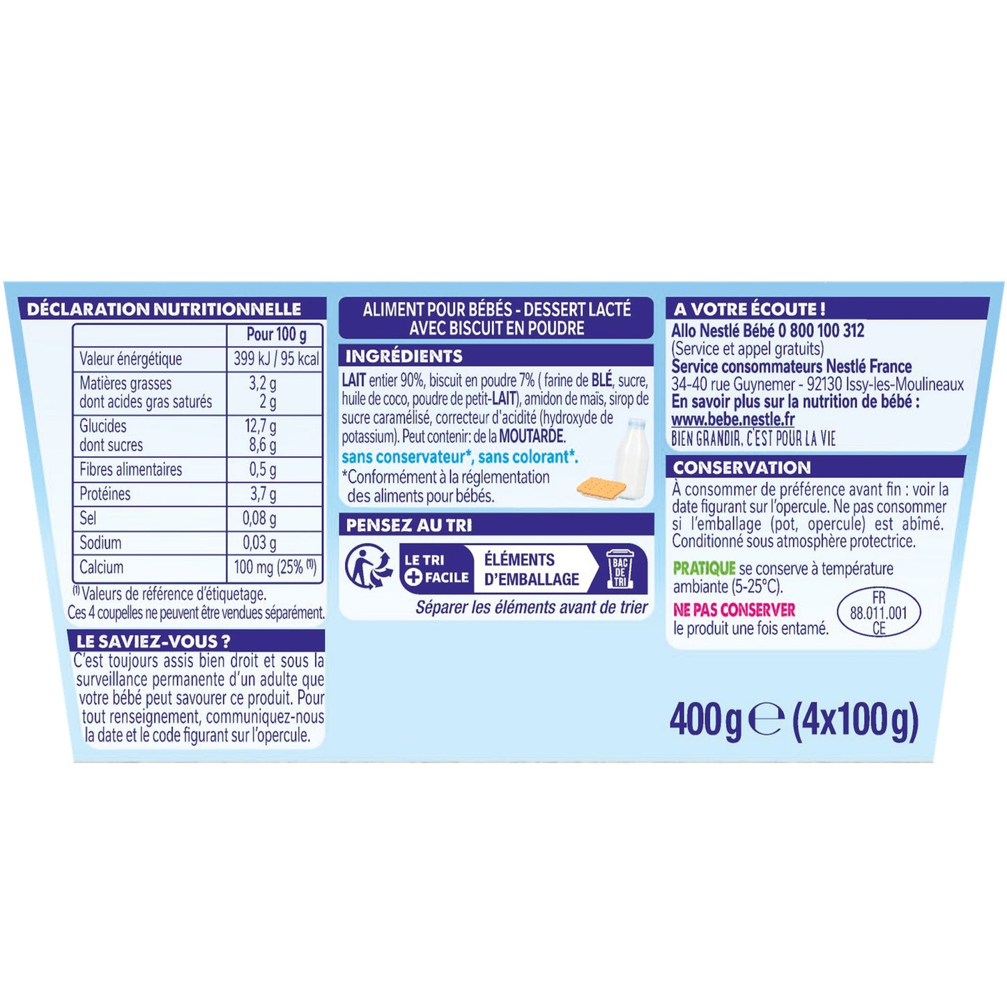 Baby Desserts 6+ Months NESTLE P'TIT GOURMAND Biscuit