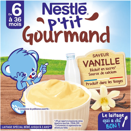 Baby Desserts 6+ Months Vanilla NESTLE P'TIT GOURMAND