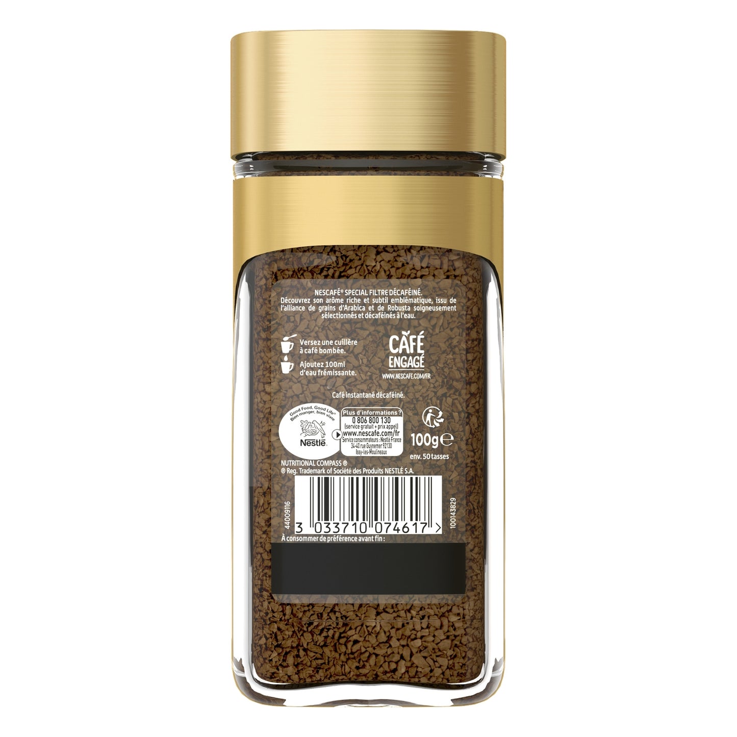Café Soluble Spécial Filtre Décaféiné NESCAFE