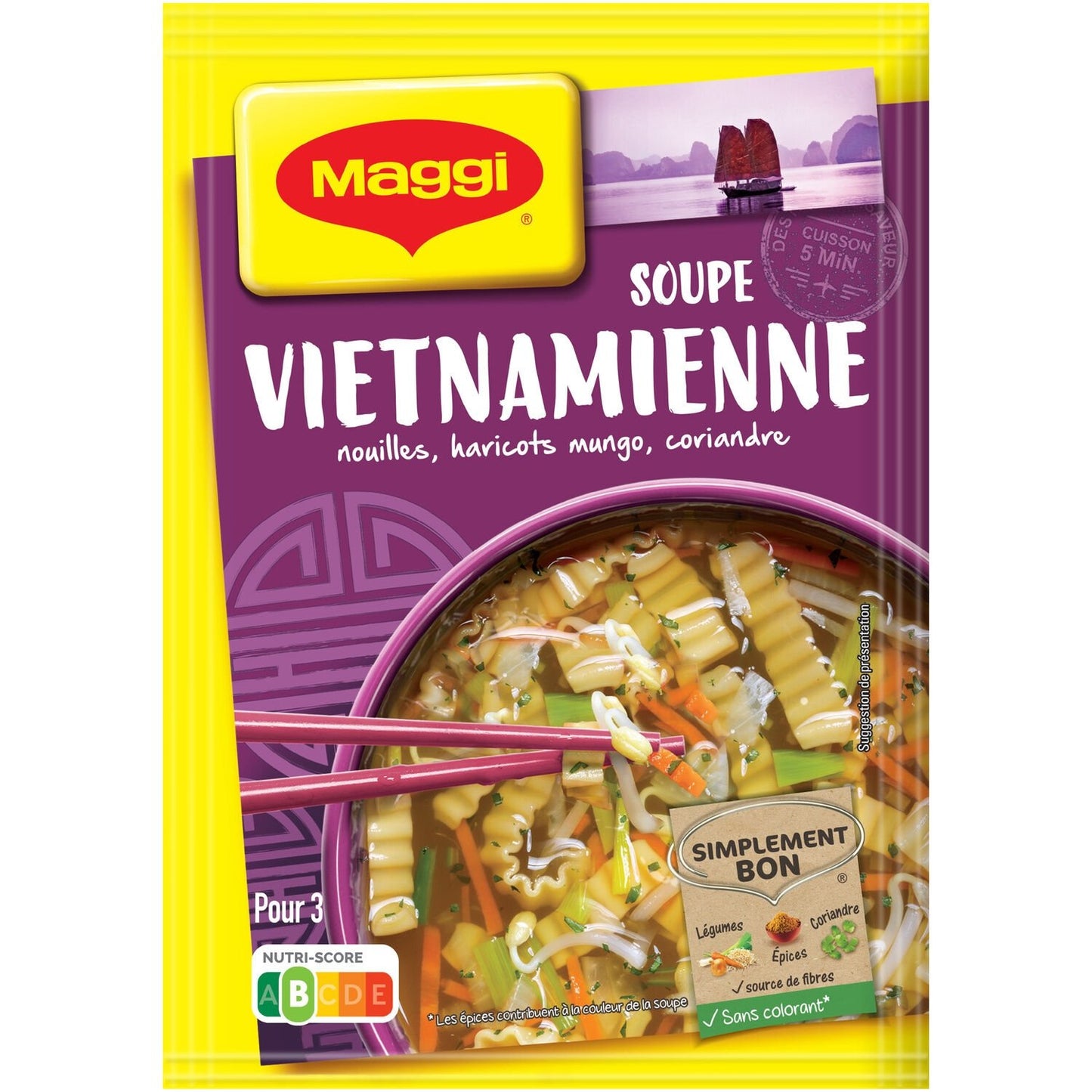 Soupe Déshydratée Nouilles Soja Coriandre MAGGI