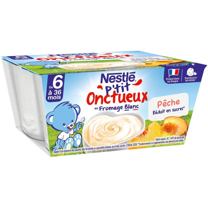 Baby Desserts 6+ Months Peach NESTLE P'TIT ONCTUEUX