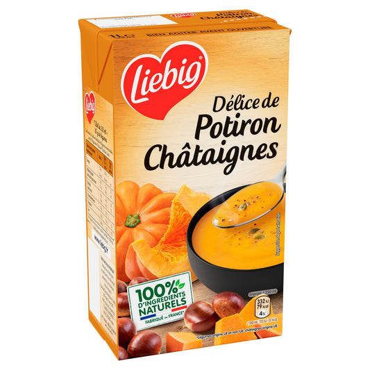Soupe Velouté Potiron Châtaigne Crème Fraîche LIEBIG la brique d'1L