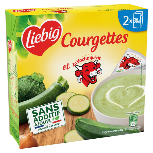 Soupe Velouté Courgettes Vache Qui Rit LIEBIG les 2 briques de 30 cL