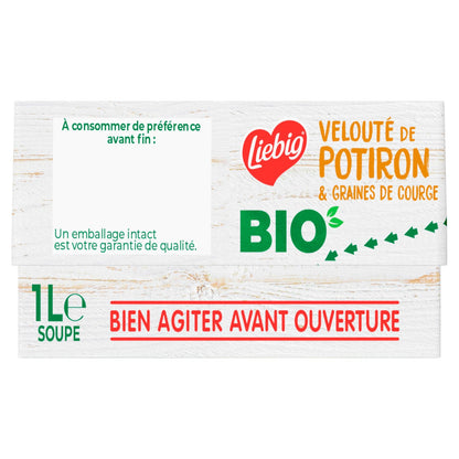 Soupe Velouté Potiron Graines de Courge Carottes Bio LIEBIG 
