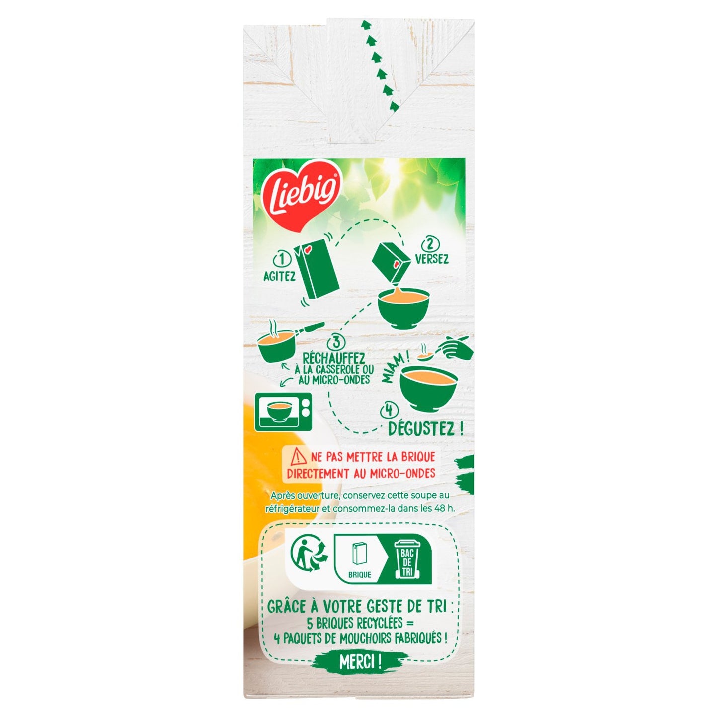 Soupe Velouté Potiron Graines de Courge Carottes Bio LIEBIG 