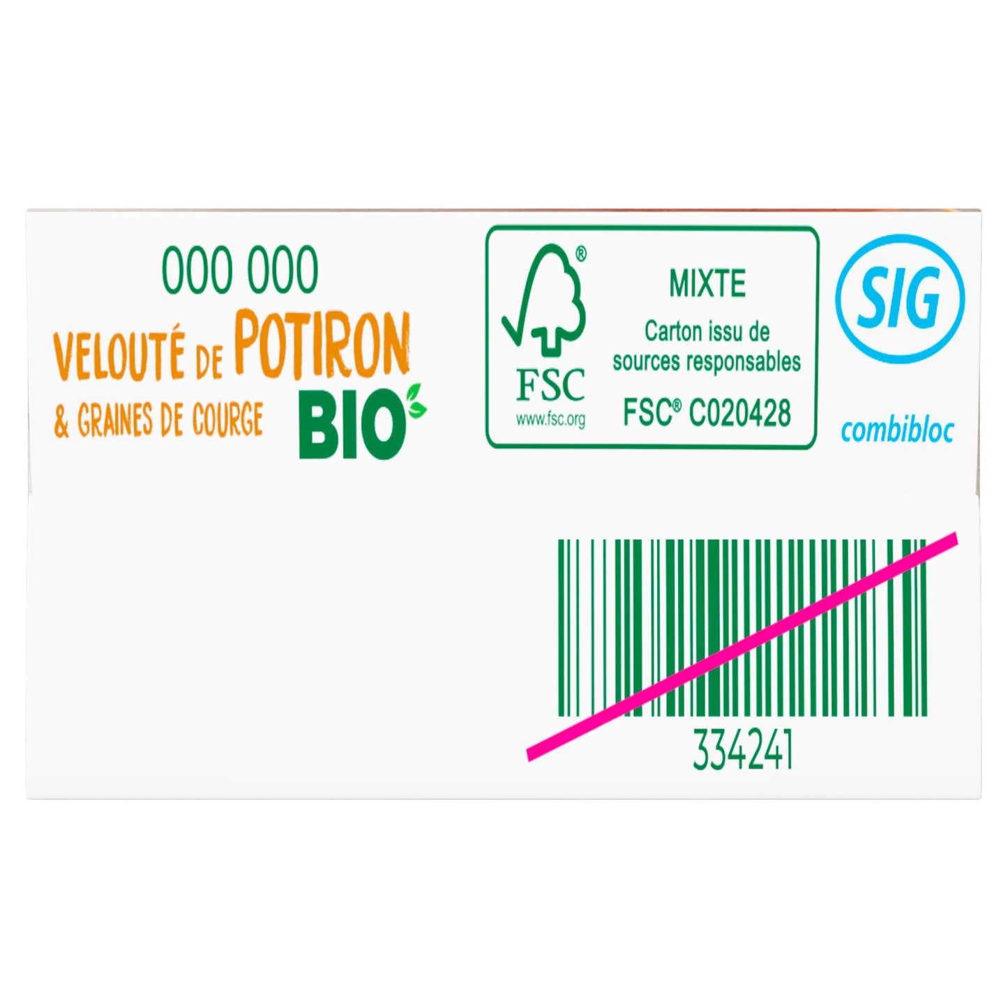 Soupe Velouté Potiron Graines de Courge Carottes Bio LIEBIG 