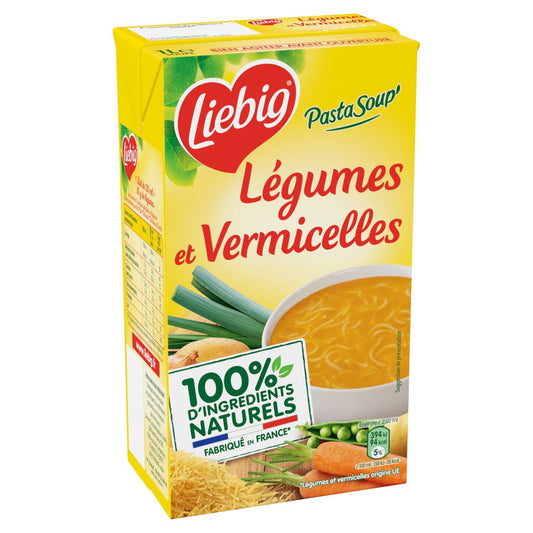Soupe Pasta Soup Légumes et Vermicelles LIEBIG la brique de 1L