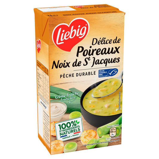 Soupe Velouté Poireaux Saint Jacques Crème Fraîche LIEBIG la brique de 1L