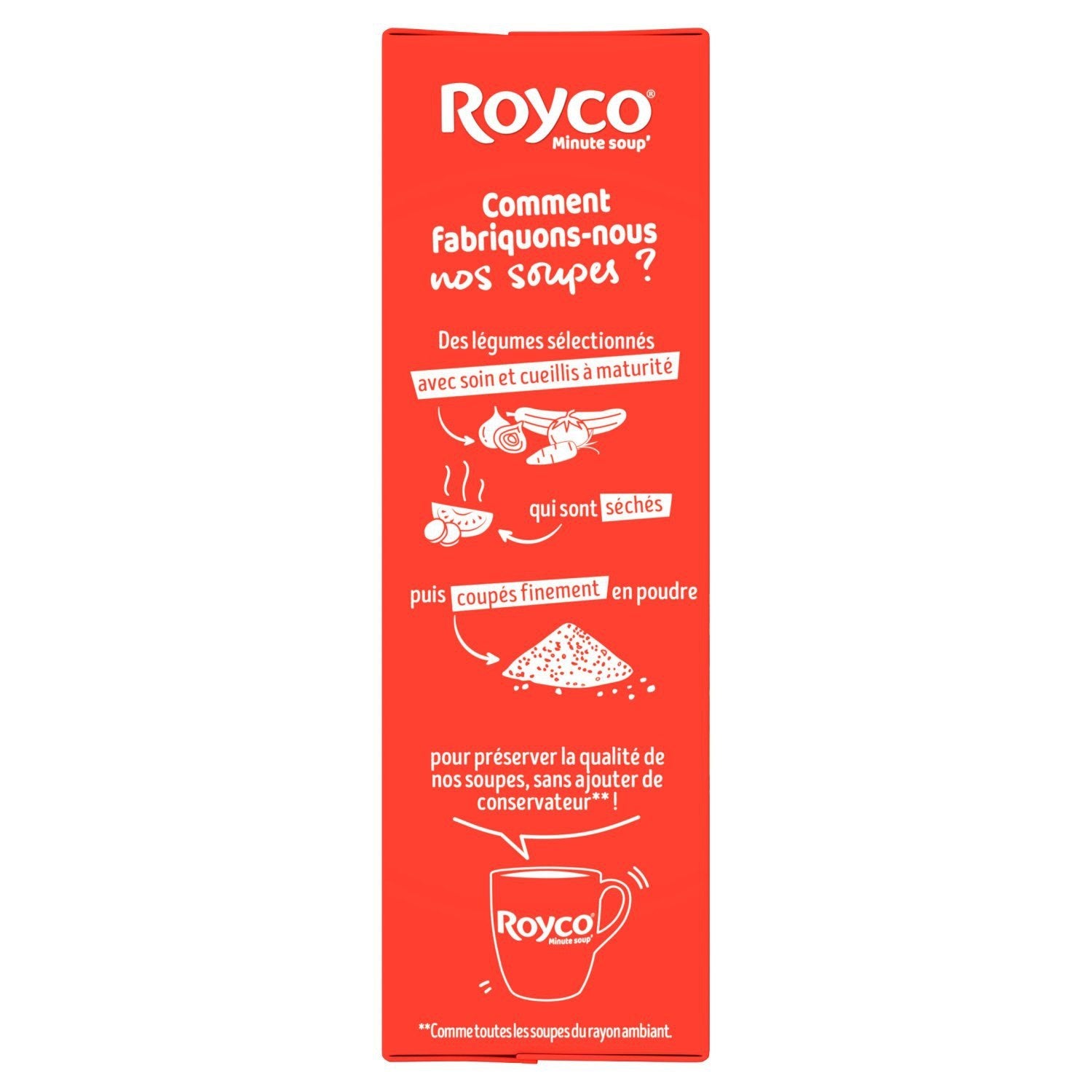 Soupe Déshydraté Asperges et Croûtons ROYCO les 4 sachets de 20 cl