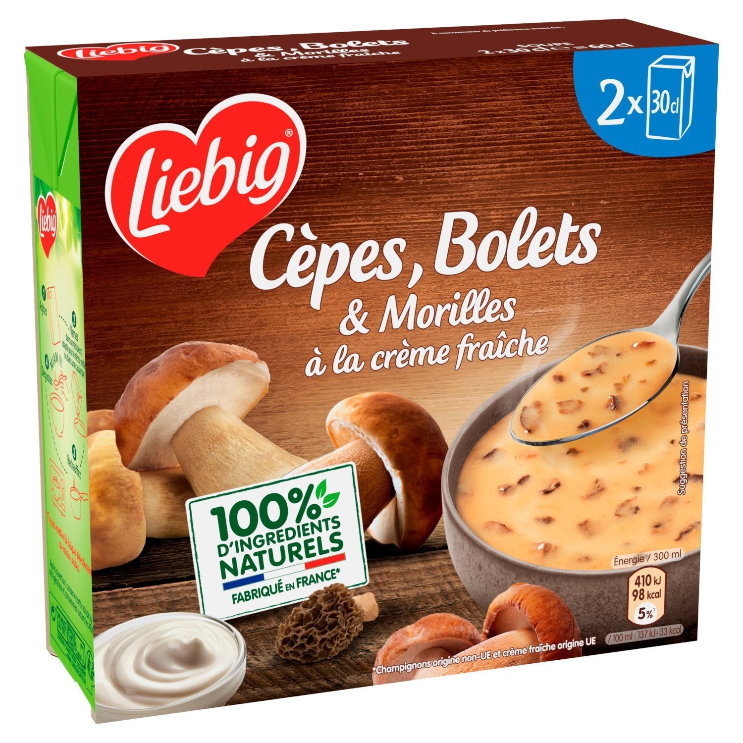 Soupe Velouté Cèpes Bolets Morilles LIEBIG les 2 briques de 30cL