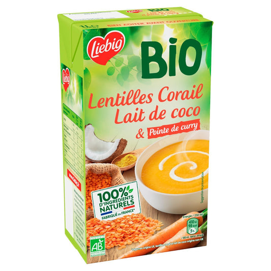 LIEBIG Organic Coral Lentil Soup with Coconut Milk and Curry