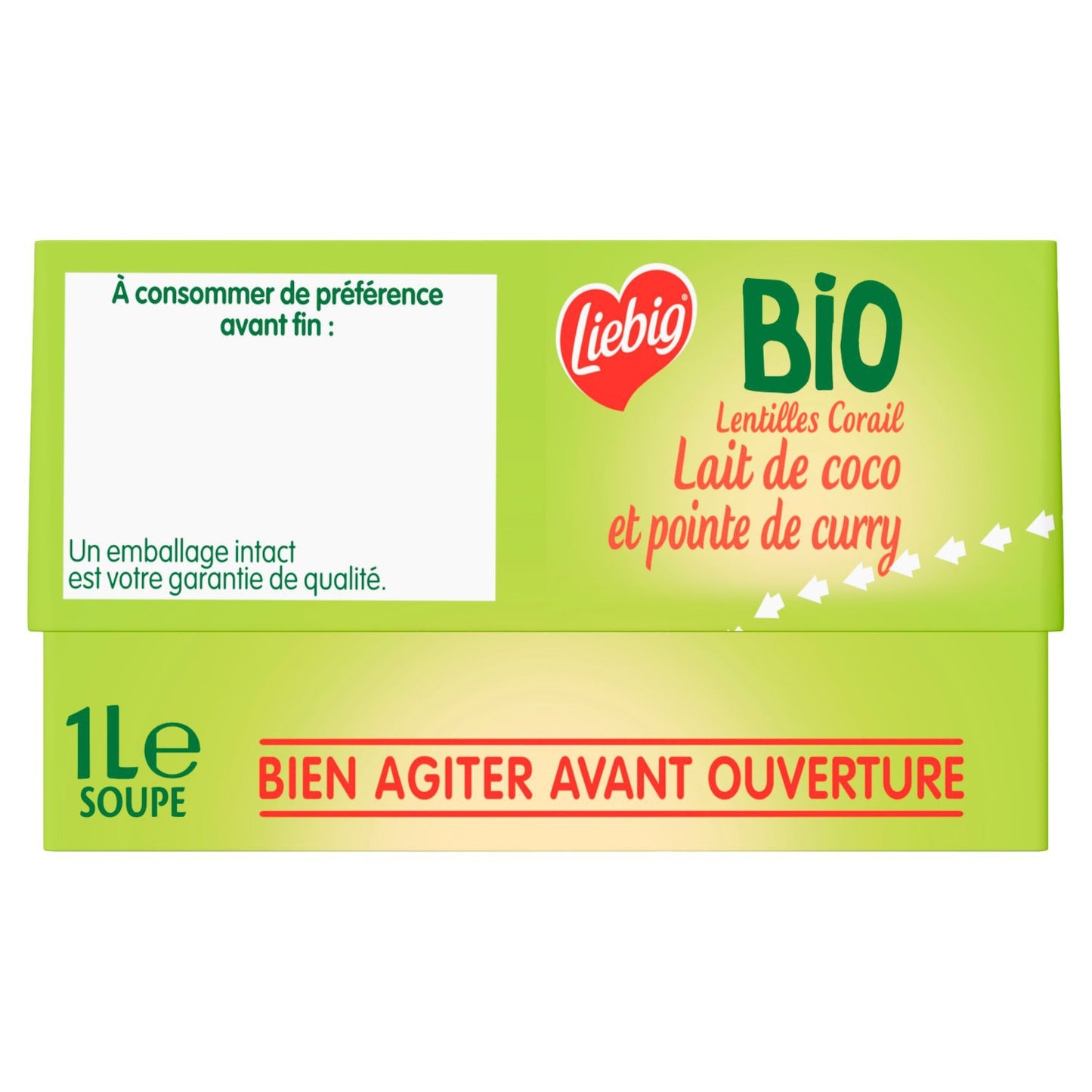 LIEBIG Organic Coral Lentil Soup with Coconut Milk and Curry
