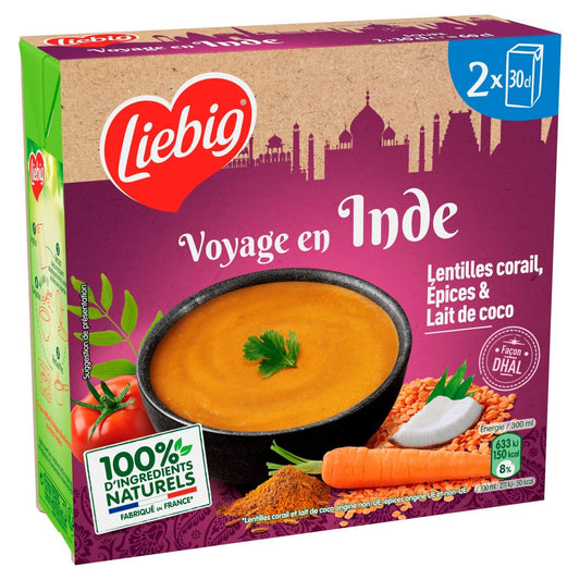 Soupe Voyage en Inde LIEBIG les 2 briques de 30cL