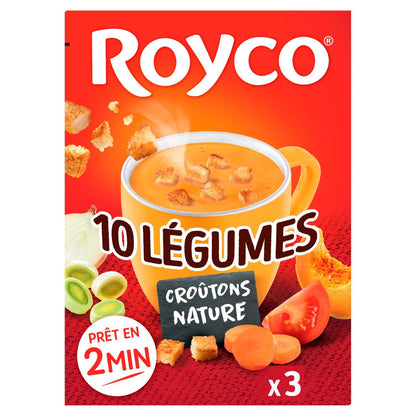 ROYCO Dehydrierte Suppe mit 10 Gemüsesorten und Croutons