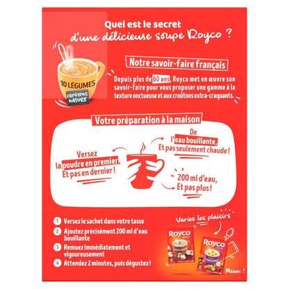 ROYCO Dehydrierte Suppe mit 10 Gemüsesorten und Croutons
