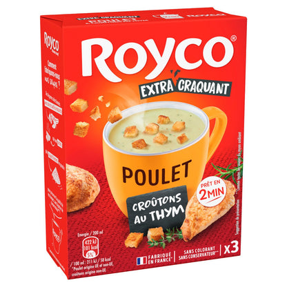 Soupe Déshydratée Poulet Croûtons et Thym Sans Conservateur ROYCO 